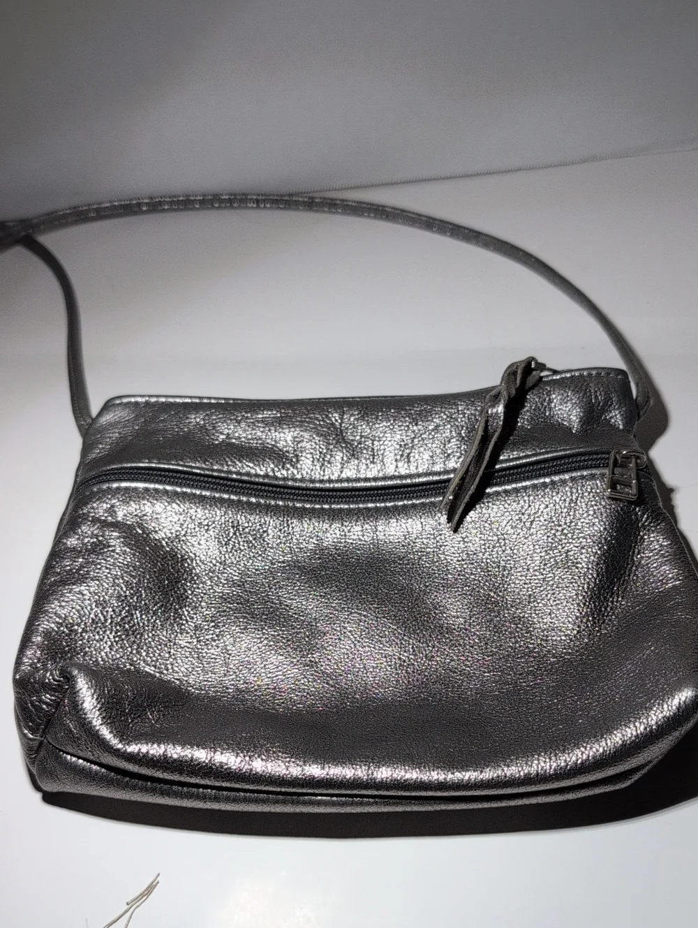 Sven Berkeley USA Metallic Silver Crossbody Bag - Women's Shoulder Purse